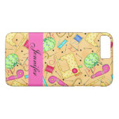 Gele naaigarens Kunstnaam op maat Case-Mate iPhone Case (Achterkant (Horizontaal))