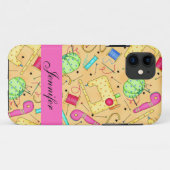Gele naaigarens Kunstnaam op maat Case-Mate iPhone Case (Achterkant (horizontaal))