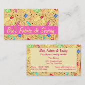 Gele naaigarens Kunststofwinkel Visitekaartje (Voorkant / Achterkant)