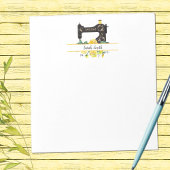 Gele  naaimachine, gepersonaliseerd notitieblok