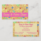 Gele naaiwerk Winkelpromotie Kunststof Visitekaartje (Voorkant / Achterkant)