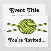 Gele naald van geel en broeknaalden kaart (Voorkant / Achterkant)