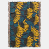 Gele naalden op donkerblauw deken (Voorkant Verticaal)