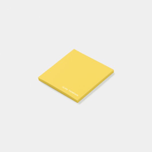 Gele naam Sticky Post-it® Notes (Schuin)