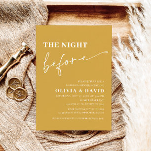 Gele nacht voor het repetitief dineren kaart