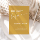 Gele nacht voor het repetitief dineren kaart