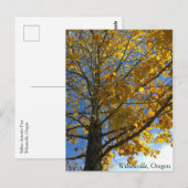 Gele najaarstructuur briefkaart (Voorkant / Achterkant)