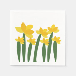 Gele Narcis Bloem Bloem Feest Servet