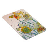 Gele Narcis Bloem Bloemen Waterverf Magneet (Rechterzijde)