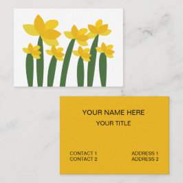 Gele Narcis Bloem Bloemisterij Visitekaartje