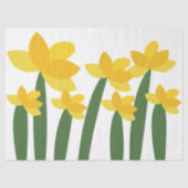 Gele narcis bloem bloemmotief tissuepapier (Voorkant)