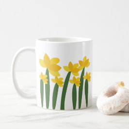Gele narcis bloem koffiemok