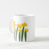 Gele narcis bloem koffiemok (Voorkant links)