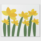 Gele Narcis Bloemen Bloesem Cadeaupapier (Vlak)