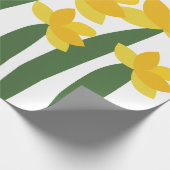 Gele Narcis Bloemen Bloesem Cadeaupapier (Hoek)