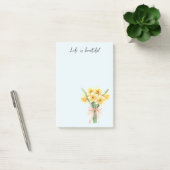 Gele narcis bloemen perzik lint post-it® notes (Kantoor)