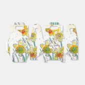 Gele narcis Daffodils bloem Verjaardag Vrouwen Bedankdoosjes (Uitgevouwen)