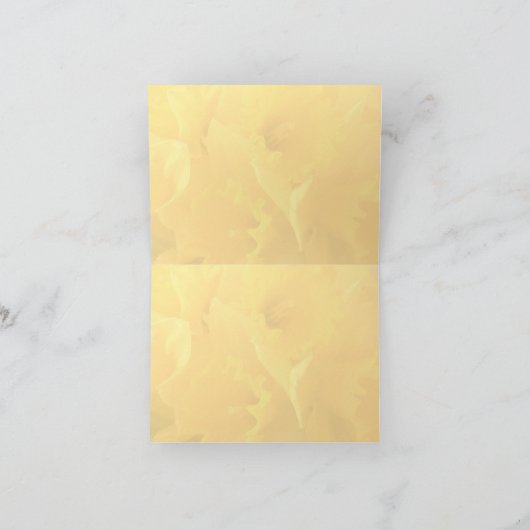 gele narcis dank u 1 bedankkaart (Binnen)