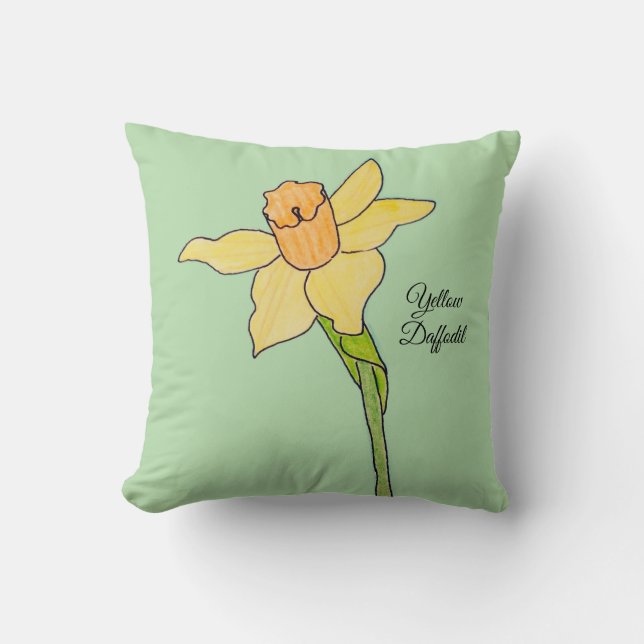  Gele Narcis  Kussen (Voorkant)