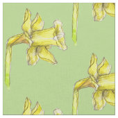 Gele narcis lente groen stof (Close Up)