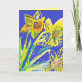 Gele narcis Schilder bloemen bloemkaart Kaart (Voorkant)