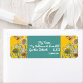 Gele Narcis Watercolour Retouradreslabels Etiket (Insitu)