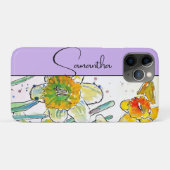 Gele Narcis Waterverf Narcissen Bloem Case-Mate iPhone Case (Achterkant (horizontaal))
