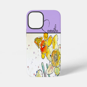 Gele Narcis Waterverf Narcissen Bloem iPhone 12 Mini Hoesje