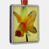 Gele Narcis waterverftekening Lente Bloem Metalen Ornament (Rechts)