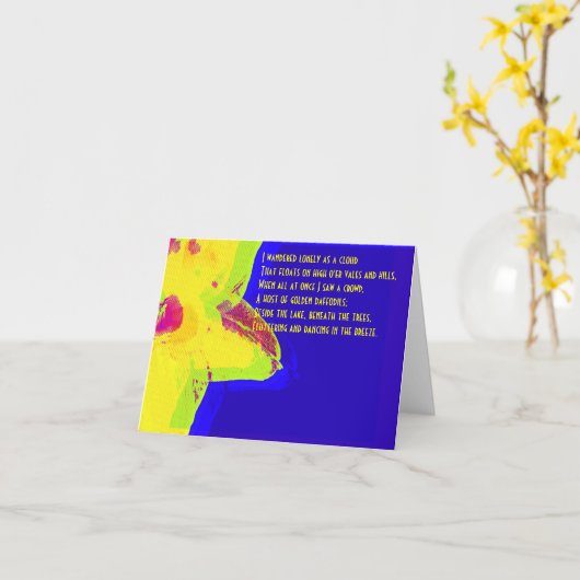 Gele narcis; William Wordsworth Gedichtennotitie K Kaart (Gele Bloem)