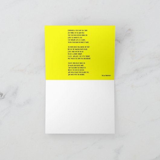 Gele narcis; William Wordsworth Gedichtennotitie K Kaart (Binnen)