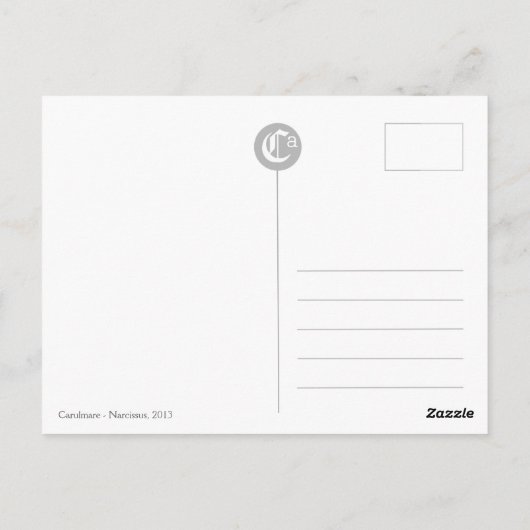 Gele narcisbloem CC0742 Happy Birthday Briefkaart (Achterkant)