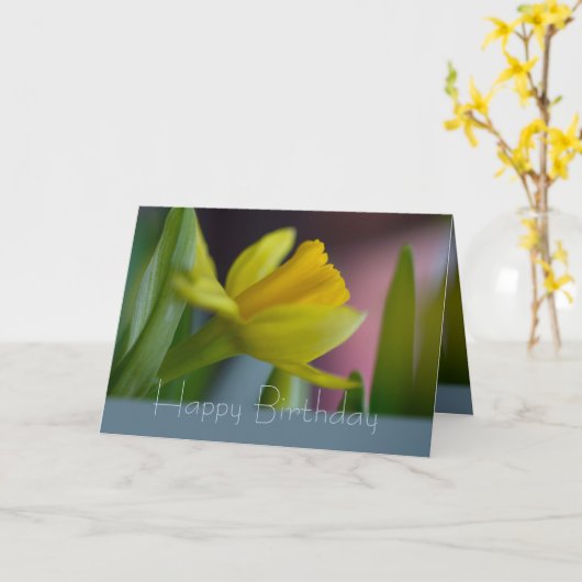 Gele narcisbloem CC0743 Happy Birthday Kaart (Gele Bloem)