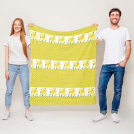 Gele Narcissen Bloem Fleece Deken