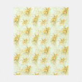 Gele Narcissen Bloem Fleece Deken (Voorkant)