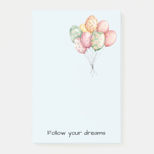 Gele narcissen bloemen perzik lint post-it® notes (Voorkant)