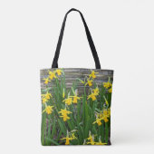 Gele Narcissen Bloemen Tote Bag (Achterkant)