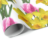 Gele narcissen bloemeninpakpapier cadeaupapier (Rol Hoek)
