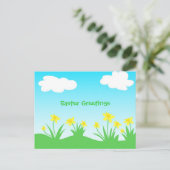 Gele narcissen - Briefkaart (Staand voorkant)
