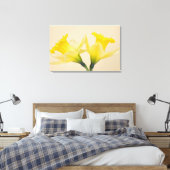 Gele narcissen canvas afdruk (Insitu (Slaapkamer))