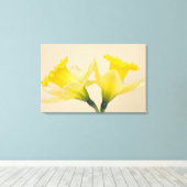 Gele narcissen canvas afdruk (Insitu (Houten vloer))