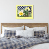 Gele narcissen canvas afdruk (Insitu (Slaapkamer))
