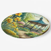 Gele narcissen en Gazebo Paper Bord (Gekanteld)