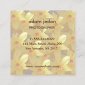 Gele narcissen foto's Vierkant Visitekaartje (Achterkant)