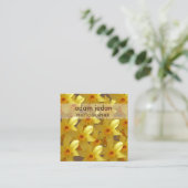 Gele narcissen foto's Vierkant Visitekaartje (Staand voorkant)