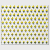 Gele narcissen in retro cup cadeaupapier (Vlak)