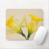 Gele narcissen muismat (Met muis)