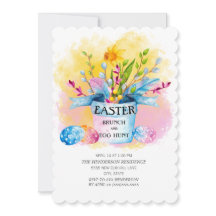 Gele narcissen Roze Pasen Brunch Eierspel