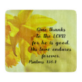 Gele narcissen Schriftuursnijplank Snijplank (Voorkant)