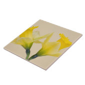 Gele narcissen tegeltje (Zijkant)